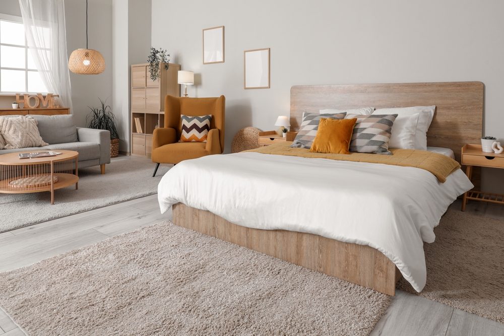 lit confortable chambre